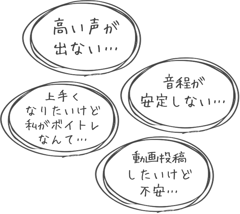 高い声が出ない…音程が安定しない…上手くなりたいけど私がボイトレなんて…動画投稿したいけど不安…